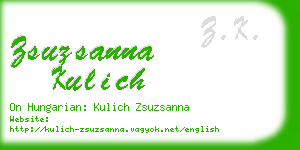 zsuzsanna kulich business card